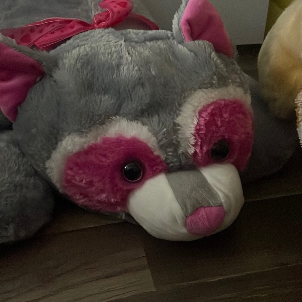 Big pink raccoon
